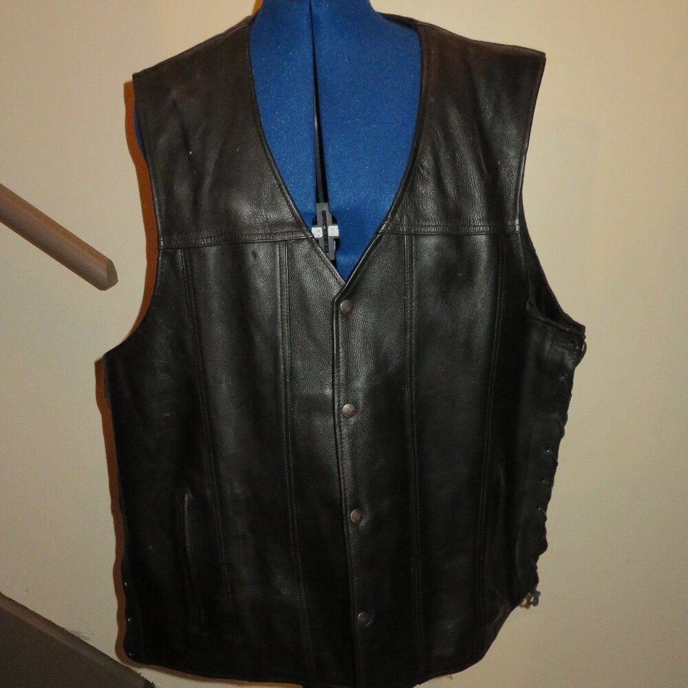 Leather Motorcycle Vest